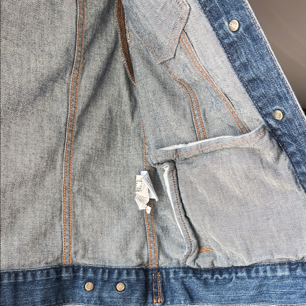 L.L. Bean Blue Denim Jean Jacket Women's XS EUC Stretch Western Cowgirl Boho - Picture 5 of 11